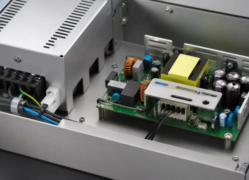 AC-DC open frame power supply integrated inside industrial equipment
