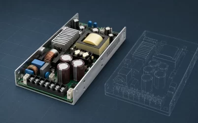 Complete open-frame power supply platform beside an alternative mechanical design envelope