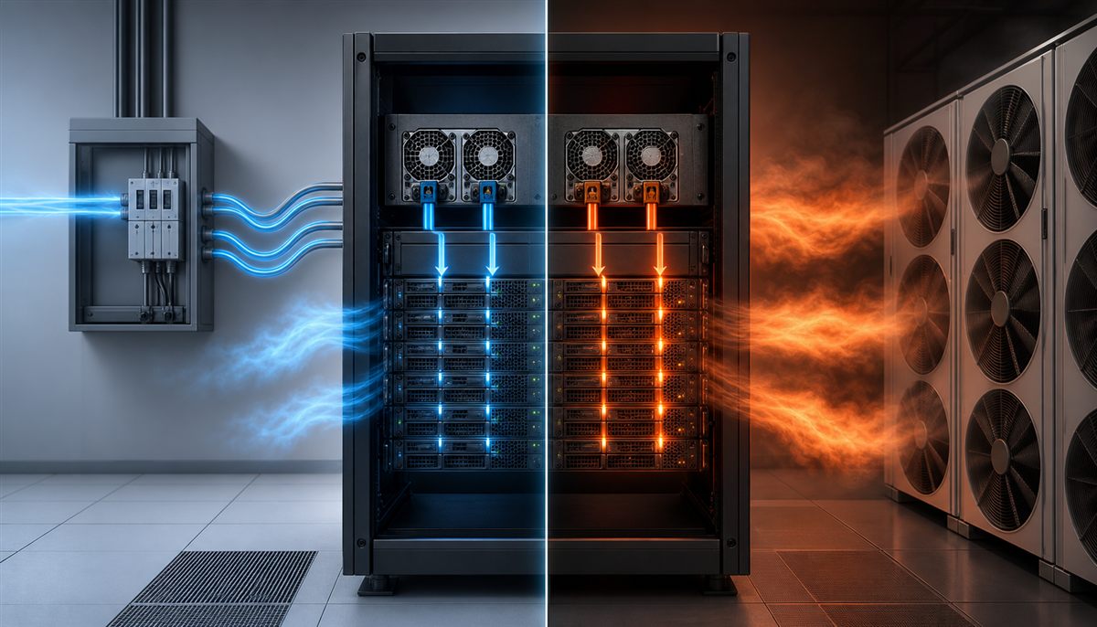 Comparison of server PSU conversion efficiency and resulting data center heat load