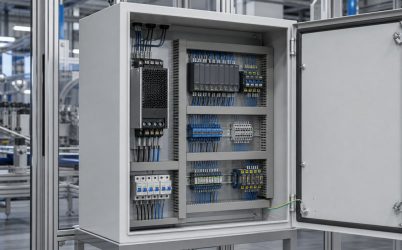 Industrial AC-DC power supply integrated in a complete control cabinet