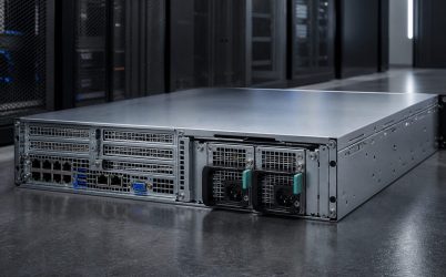 Complete rack server with dual hot-swap power supply modules