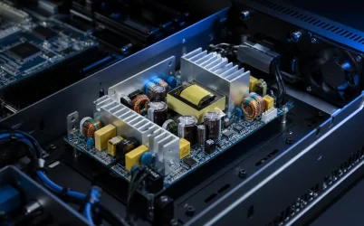 Open frame power supply installed in electronic equipment
