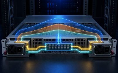 Complete redundant rack server visualizing continuous load transient demand and PSU capacity reserve