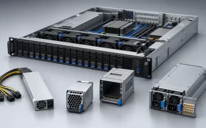 Complete rack server chassis with several server power-supply form-factor ecosystems
