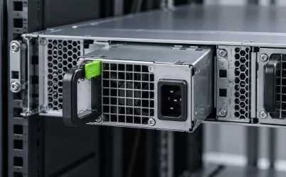 1000W class titanium server power supply module in rack