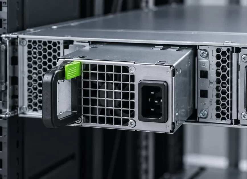 1000W class titanium server power supply module in rack