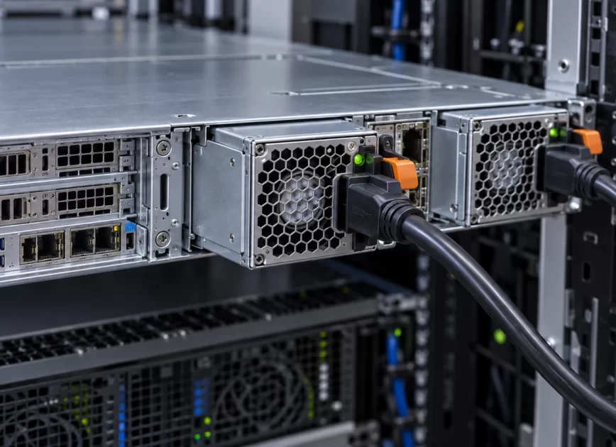 1300W class titanium server power supply in populated rack