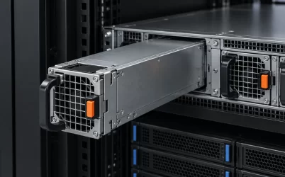 1500W class hot swap server power supply module in rack chassis