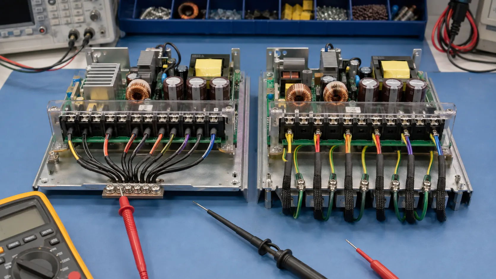 Common and separated output return paths