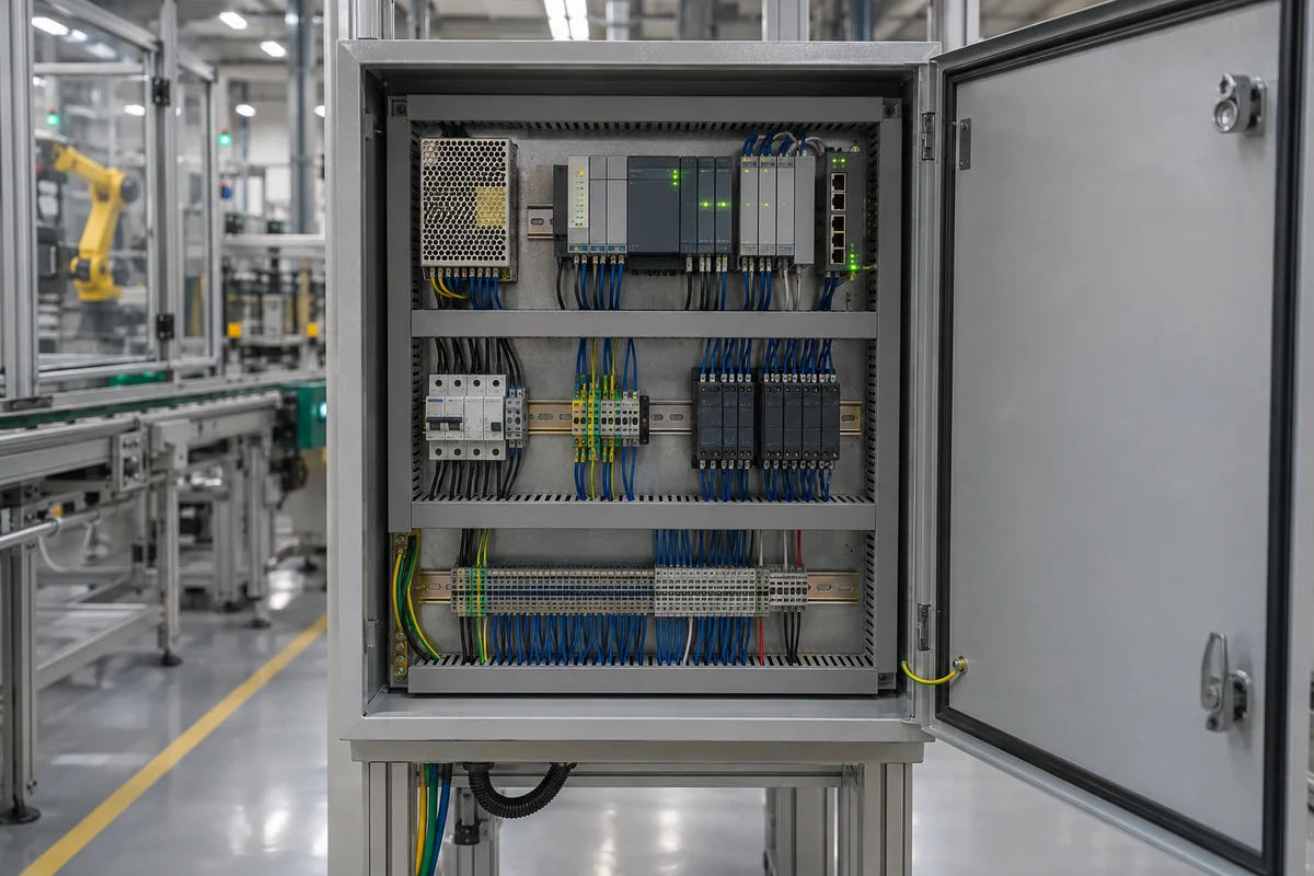 Control cabinet sequenced power up