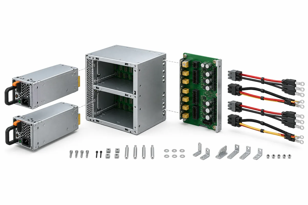 CRPS backplane interface map from redundant modules to host loads and management