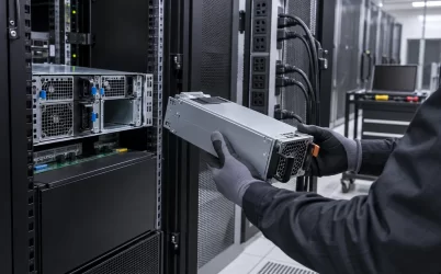 High power server supply in low voltage rack