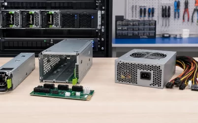 Hot plug kit and fixed server power supply