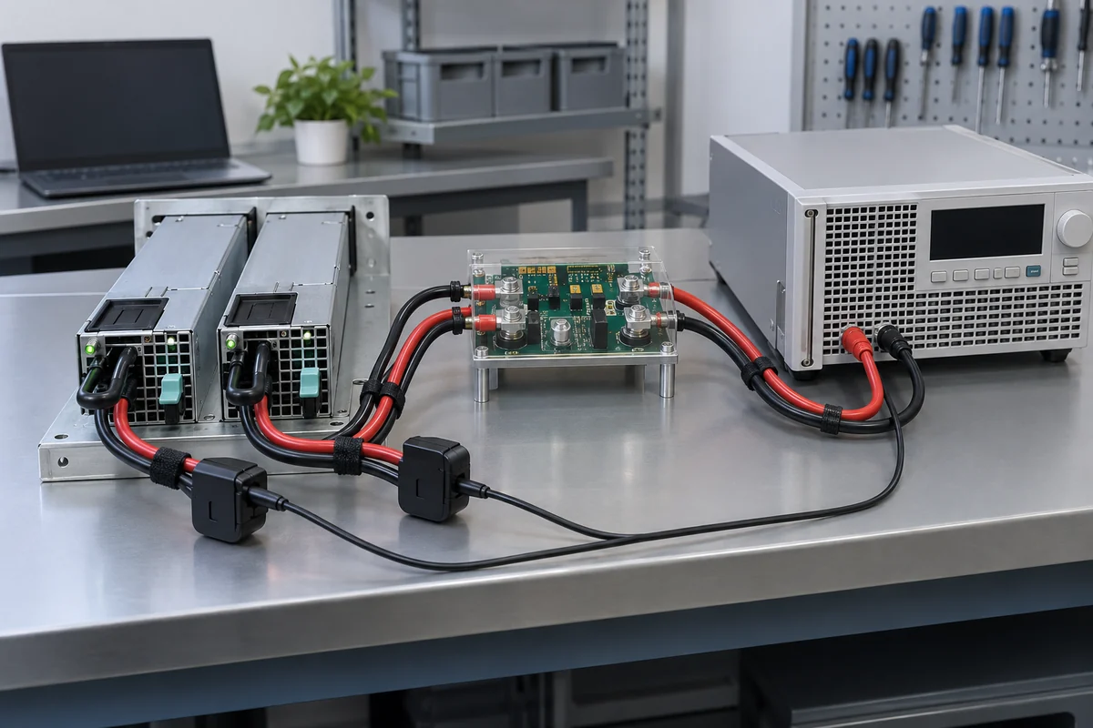 Parallel server PSU test bench