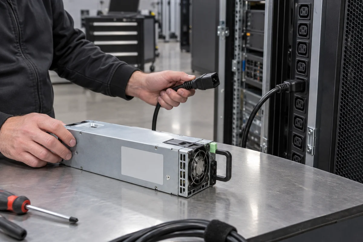 Power supply rating and rack feed