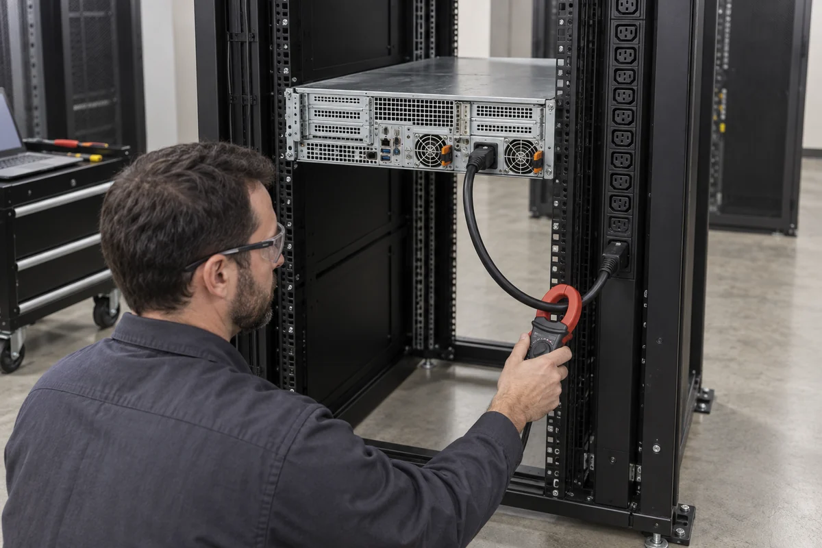 Rack PDU outlet and server inlet path