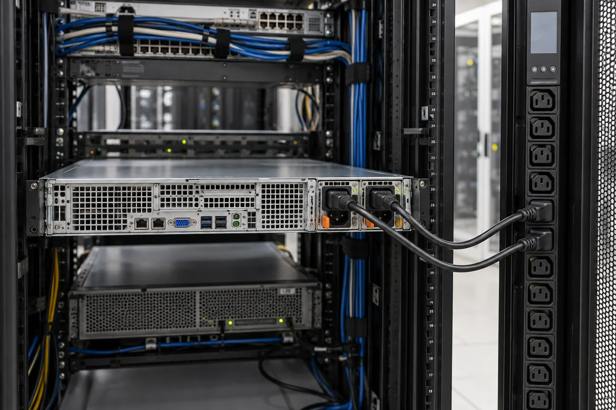 Rack PDU server power metering