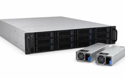 Rack server with two complete redundant hot-plug power supply modules