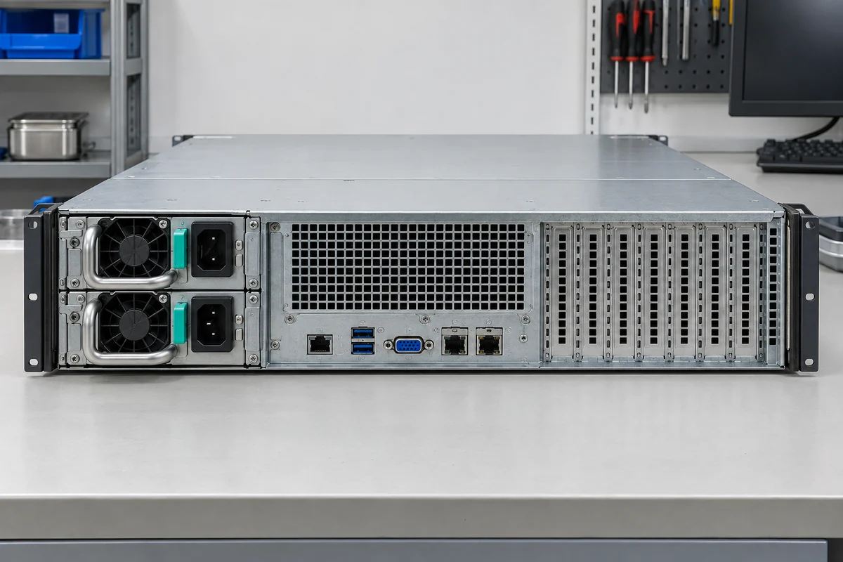Redundant server power cartridge cage