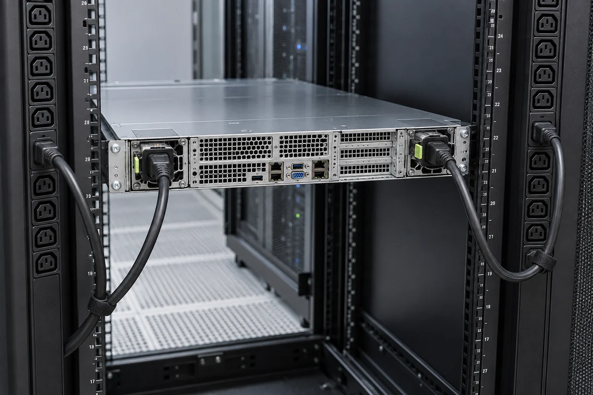 Redundant server power cords and PDUs