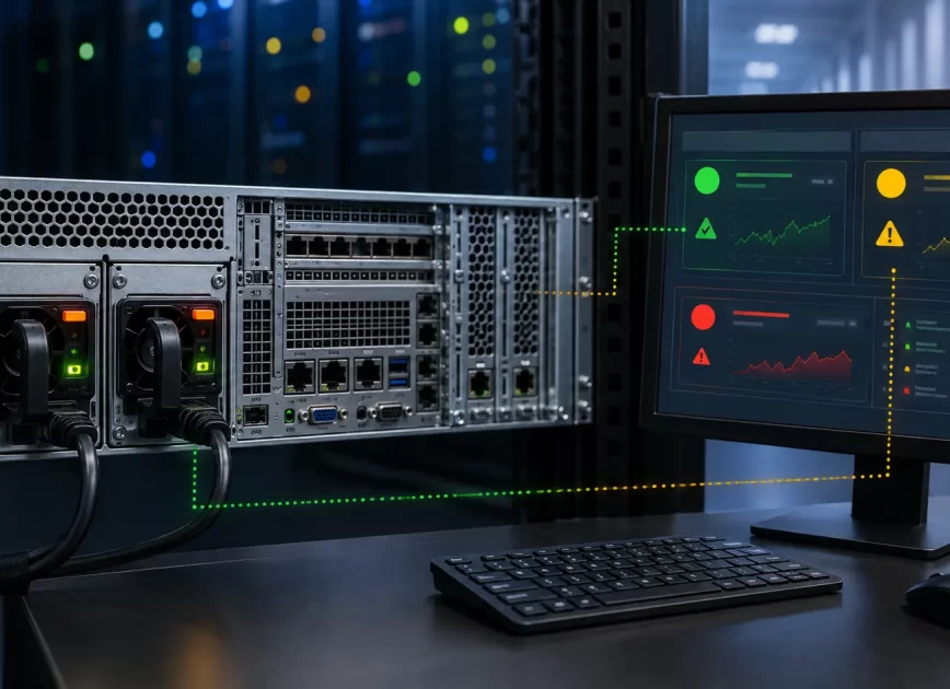 Redundant server psu status monitoring