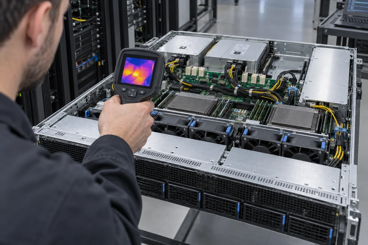 Server power board thermal inspection