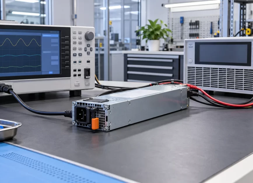 Server power supply efficiency test bench