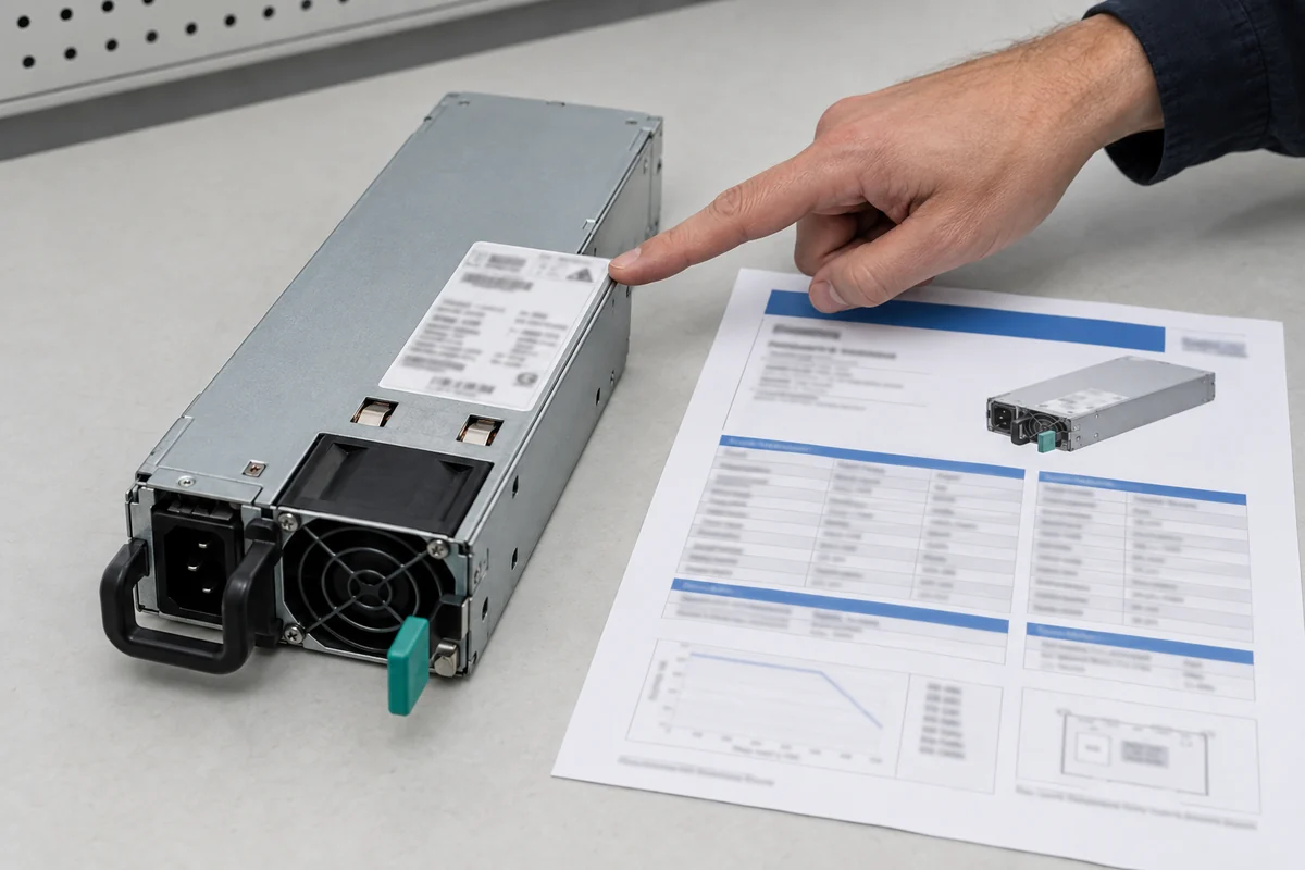Server power supply input rating label review