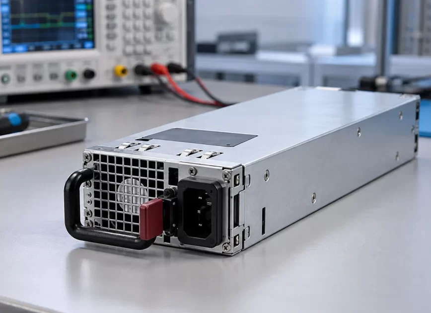 Server power supply on efficiency test bench