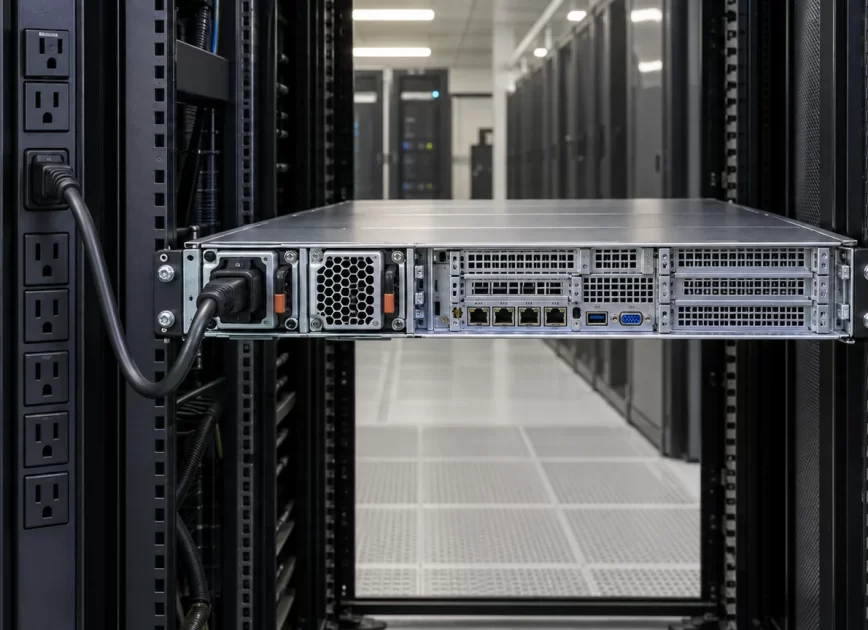Server power supply on low voltage rack feed