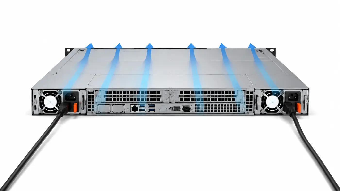 server psu installation and airflow path