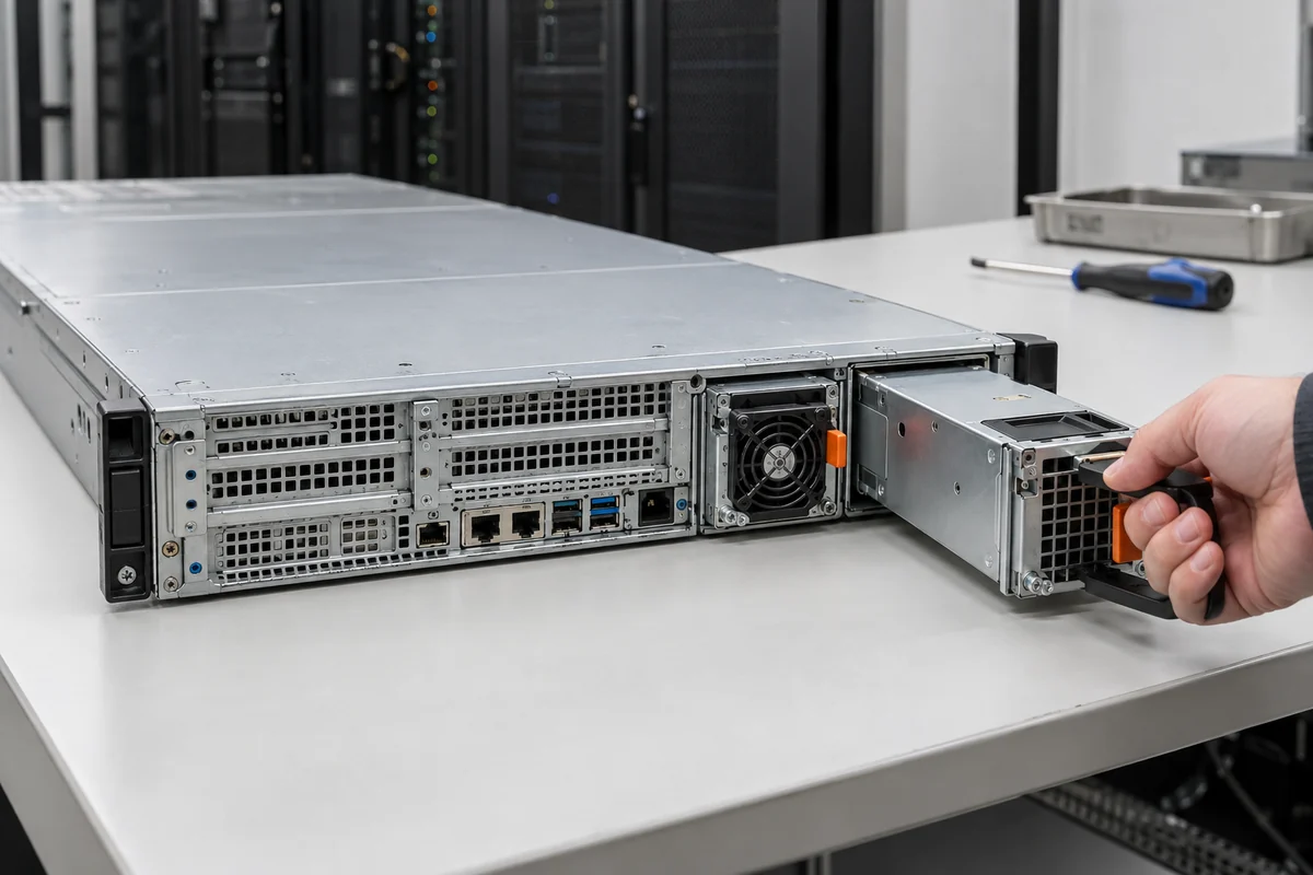 Server PSU module failure transfer