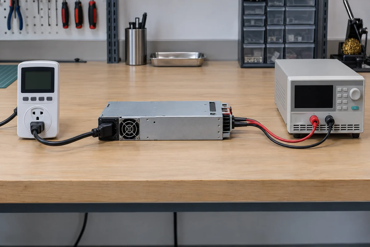 Server PSU output and wall input