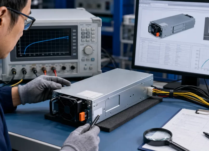 Server psu rating and certification verification