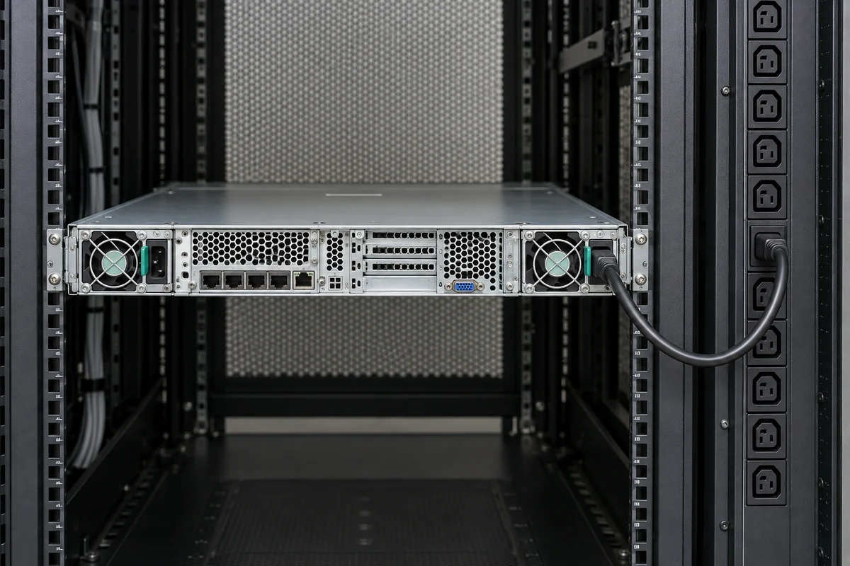 Server rack PDU outlet path