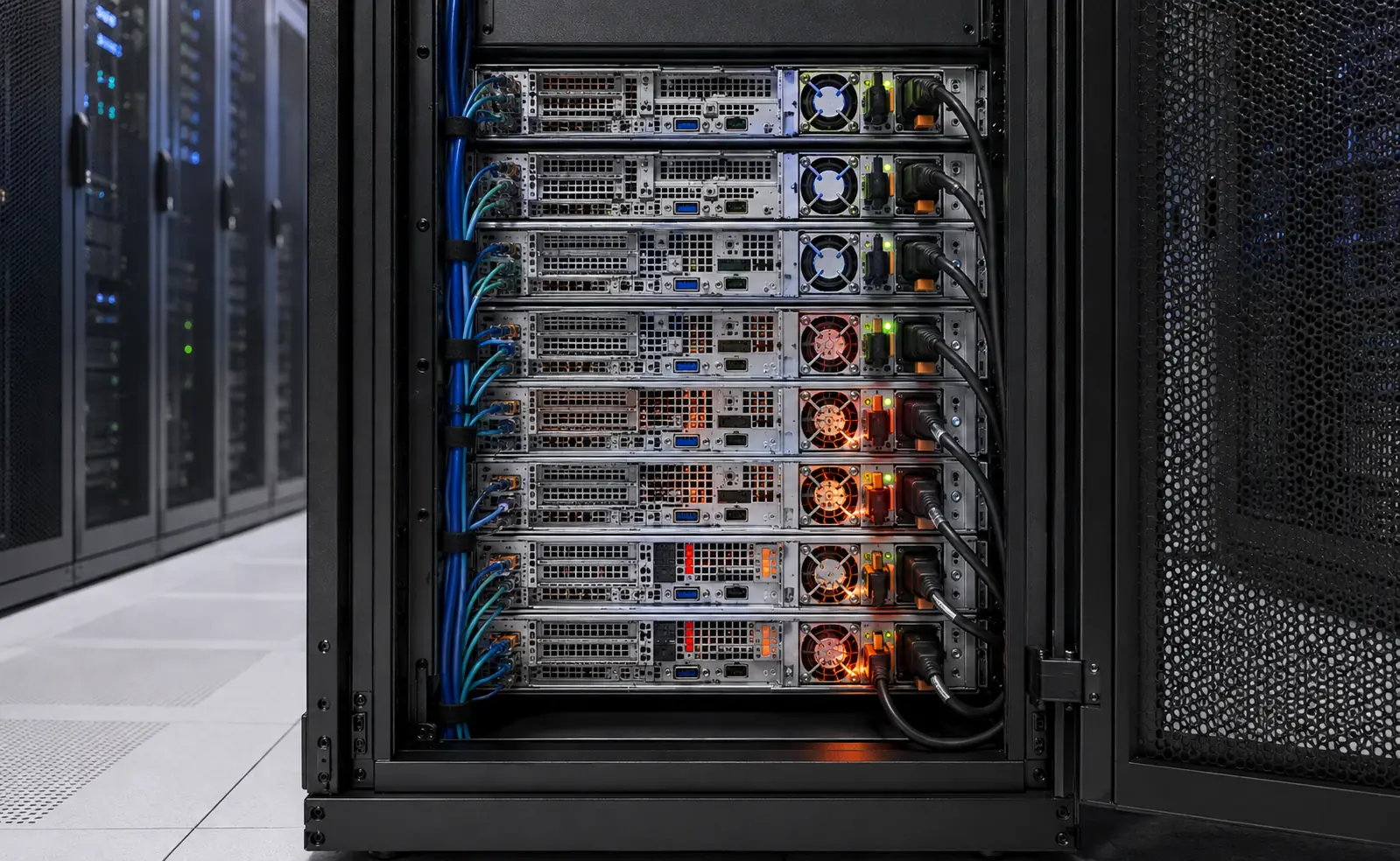 Server Rack Power Supply Load and Heat Distribution