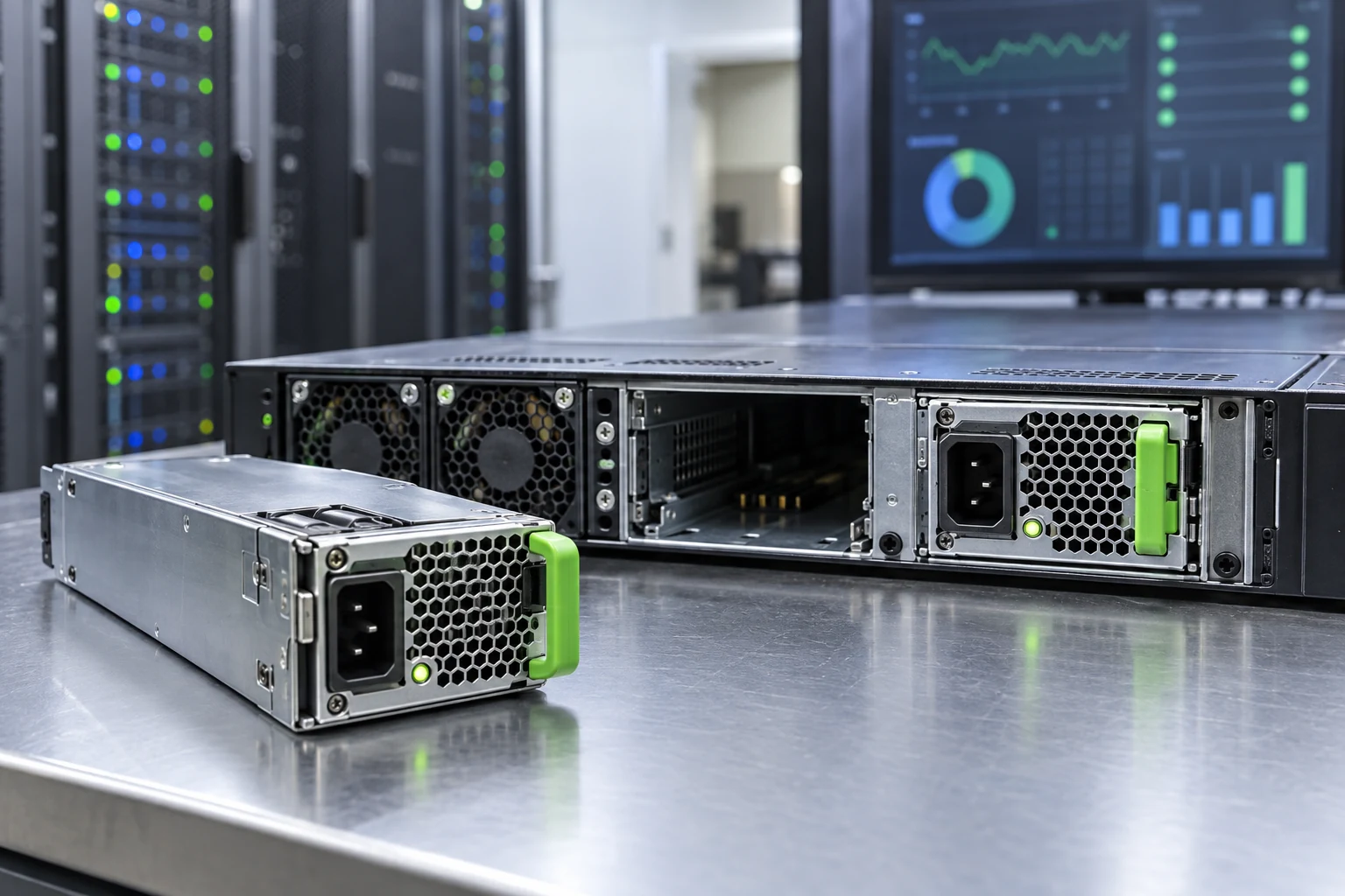 Authorized server power redundancy service test