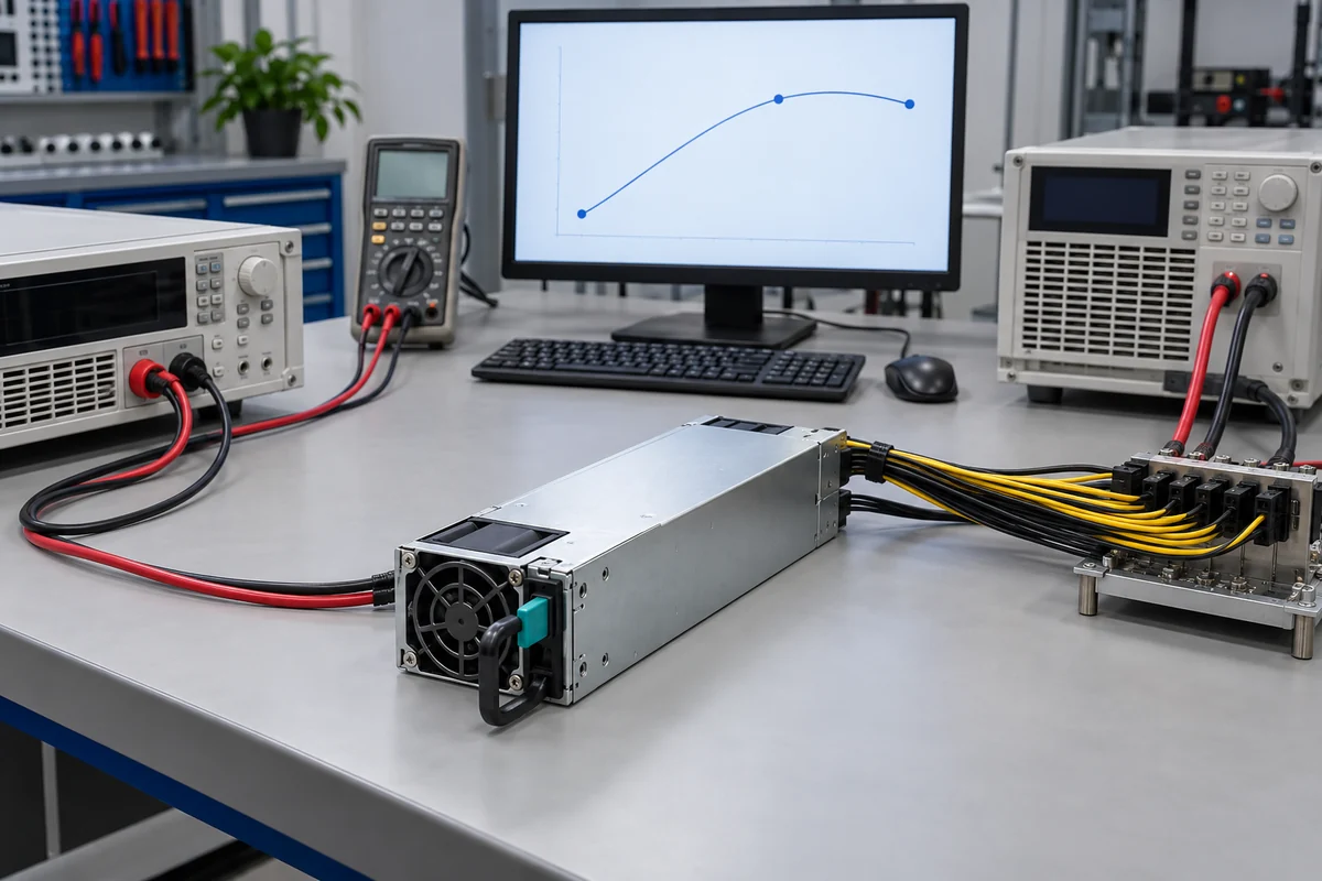 Server supply efficiency test bench
