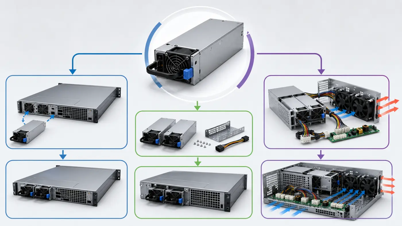 three procurement routes for sourcing an ac redundant server power supply