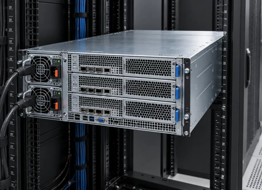 Three U rack server power bay