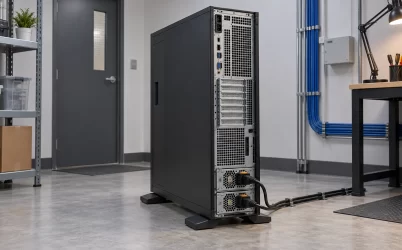 Tower server redundant power assembly