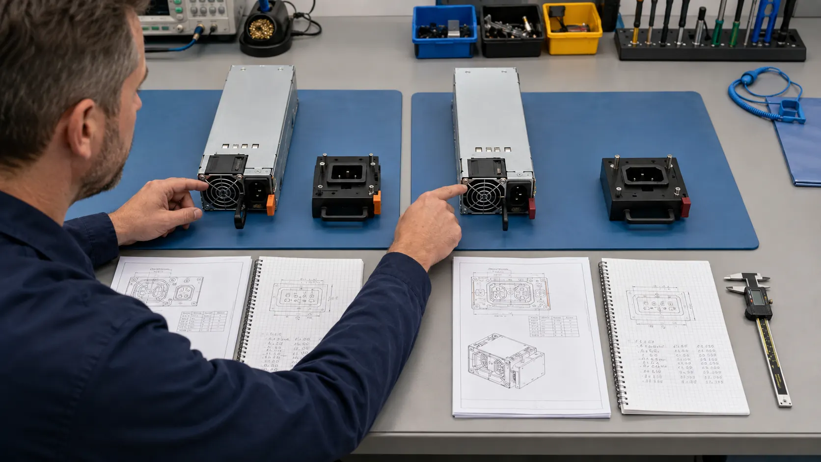 Two separate evidence packets for A and A server power supplies