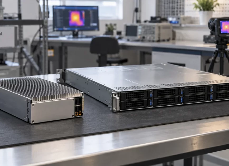 Fanless server power supply thermal bench