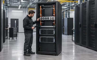 HVDC server power conversion rack