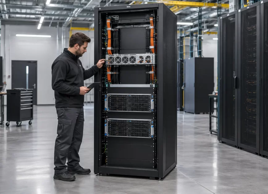 HVDC server power conversion rack