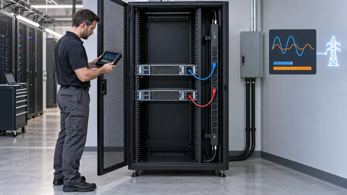 Rack PDU real and apparent power monitoring