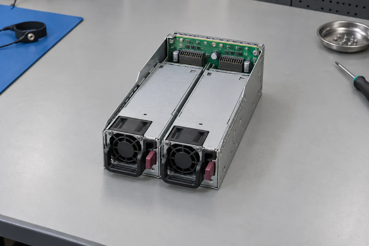 Redundant PSU shared distribution board