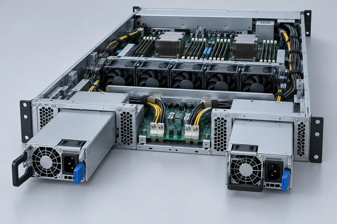 Redundant server power module bays