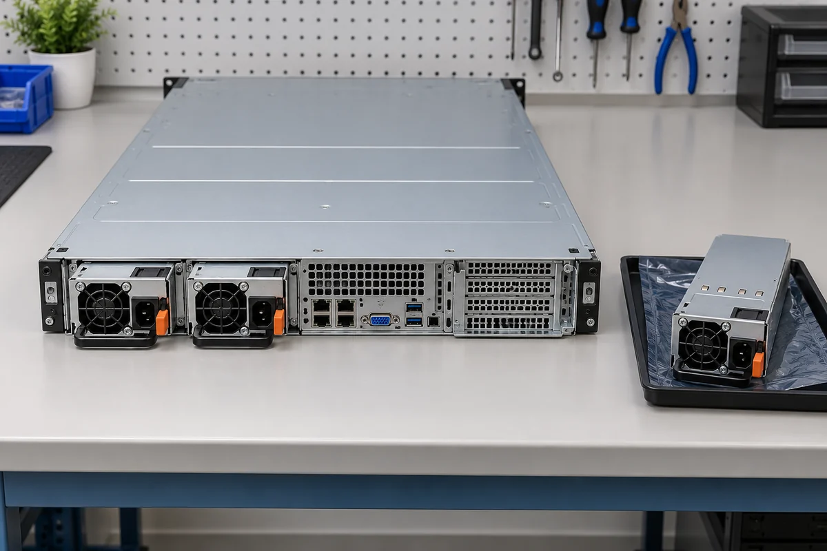 Redundant server PSU service spare