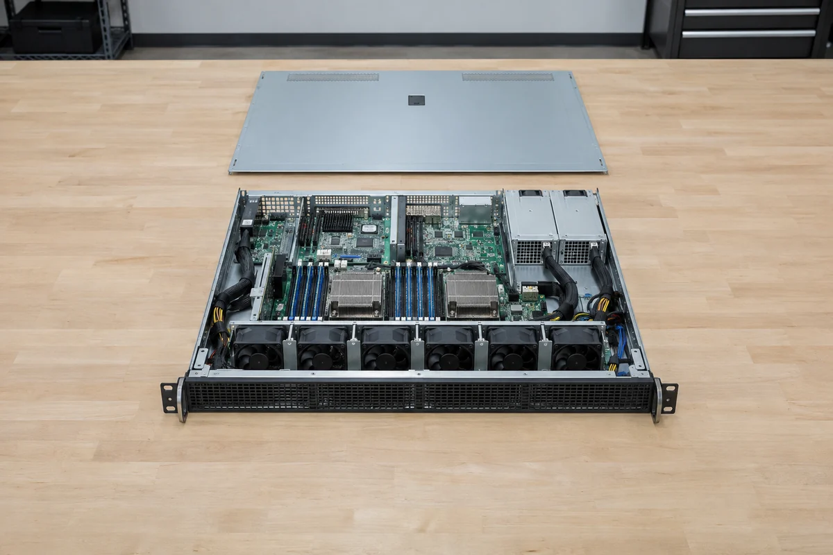 Server fan wall to PSU path